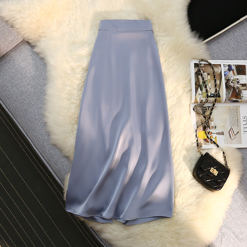 Falda midi de satin Jenn
