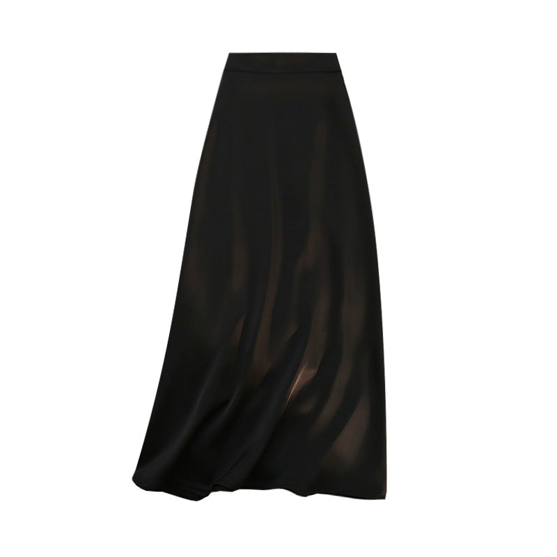 Falda midi de satin Jenn