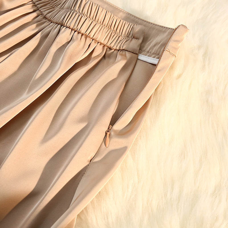 Falda midi de satin Jenn